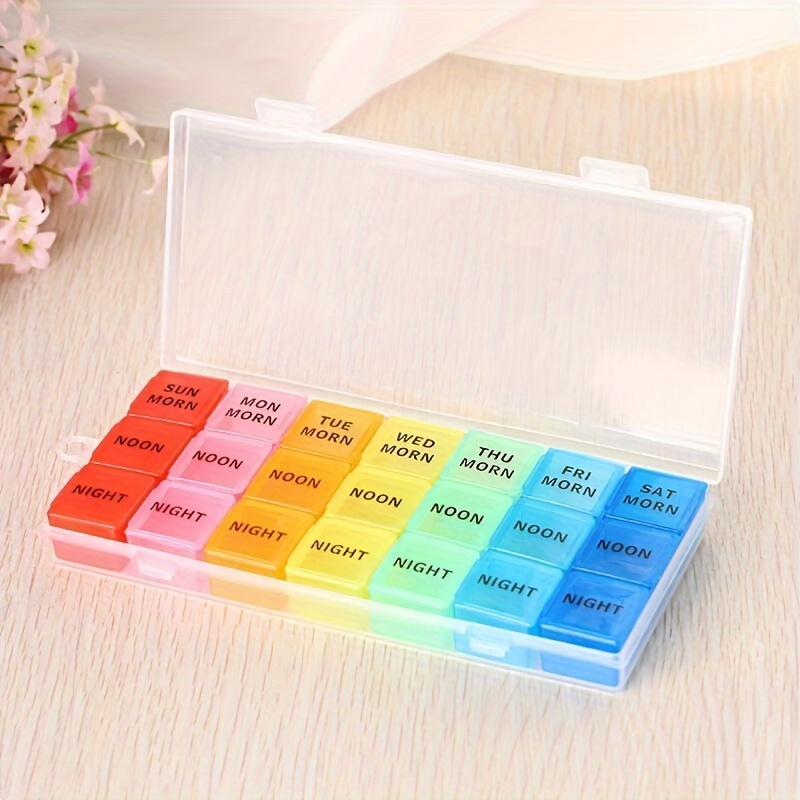 Colorful 21 Grids Detachable Mini Medicine Box